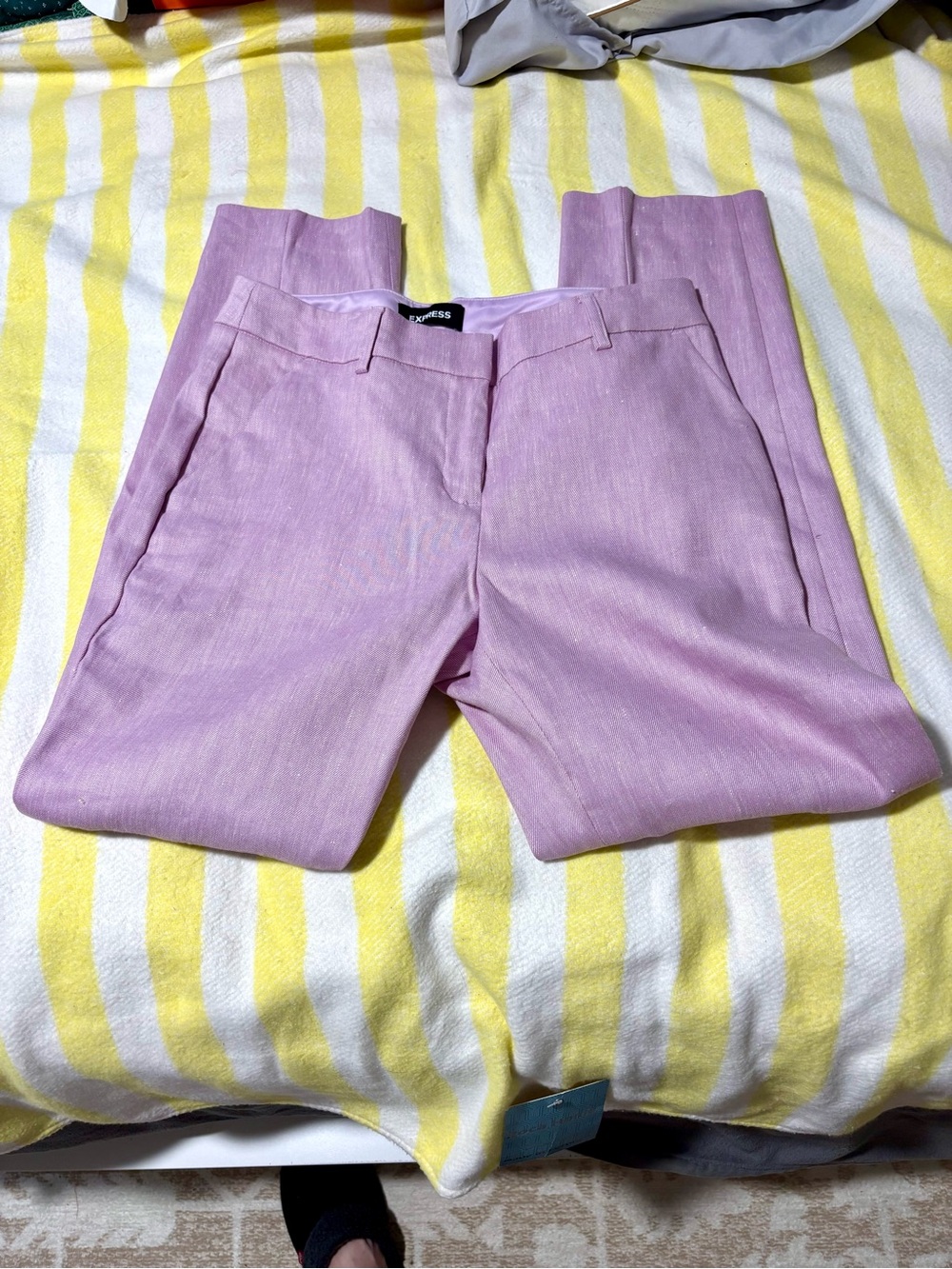 Express Columnist pink Straight-Leg Ankle Dress Pants, 6